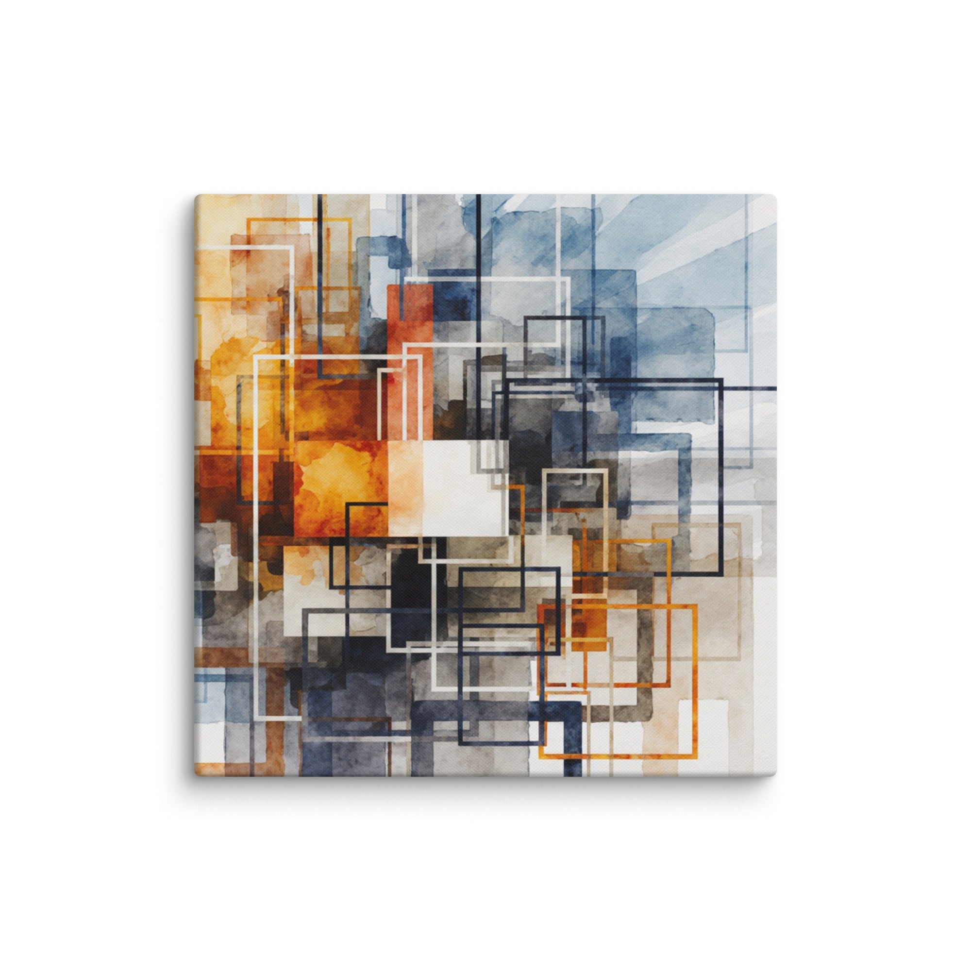 Tessera canvas print, wall display view in 16 x 48 inch statement piece