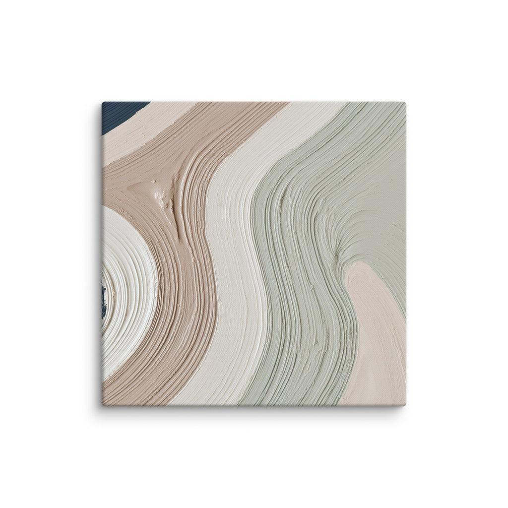 Talus canvas artwork with angular rock-like forms and deep charcoal contrasts, shown on white.