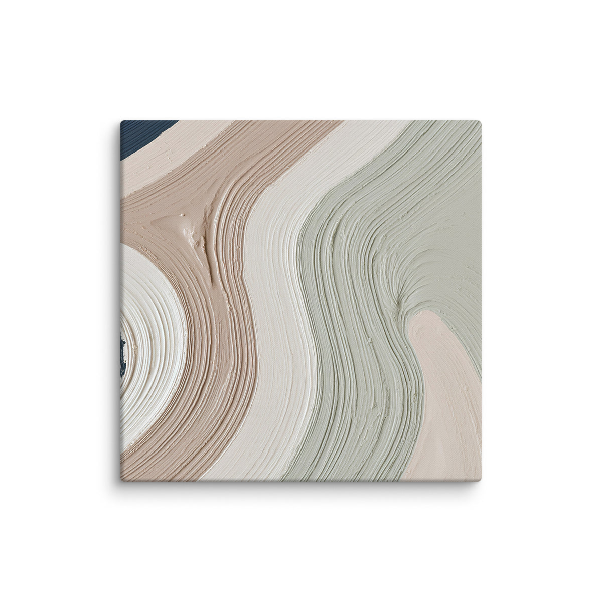 Talus canvas artwork with angular rock-like forms and deep charcoal contrasts, shown on white.