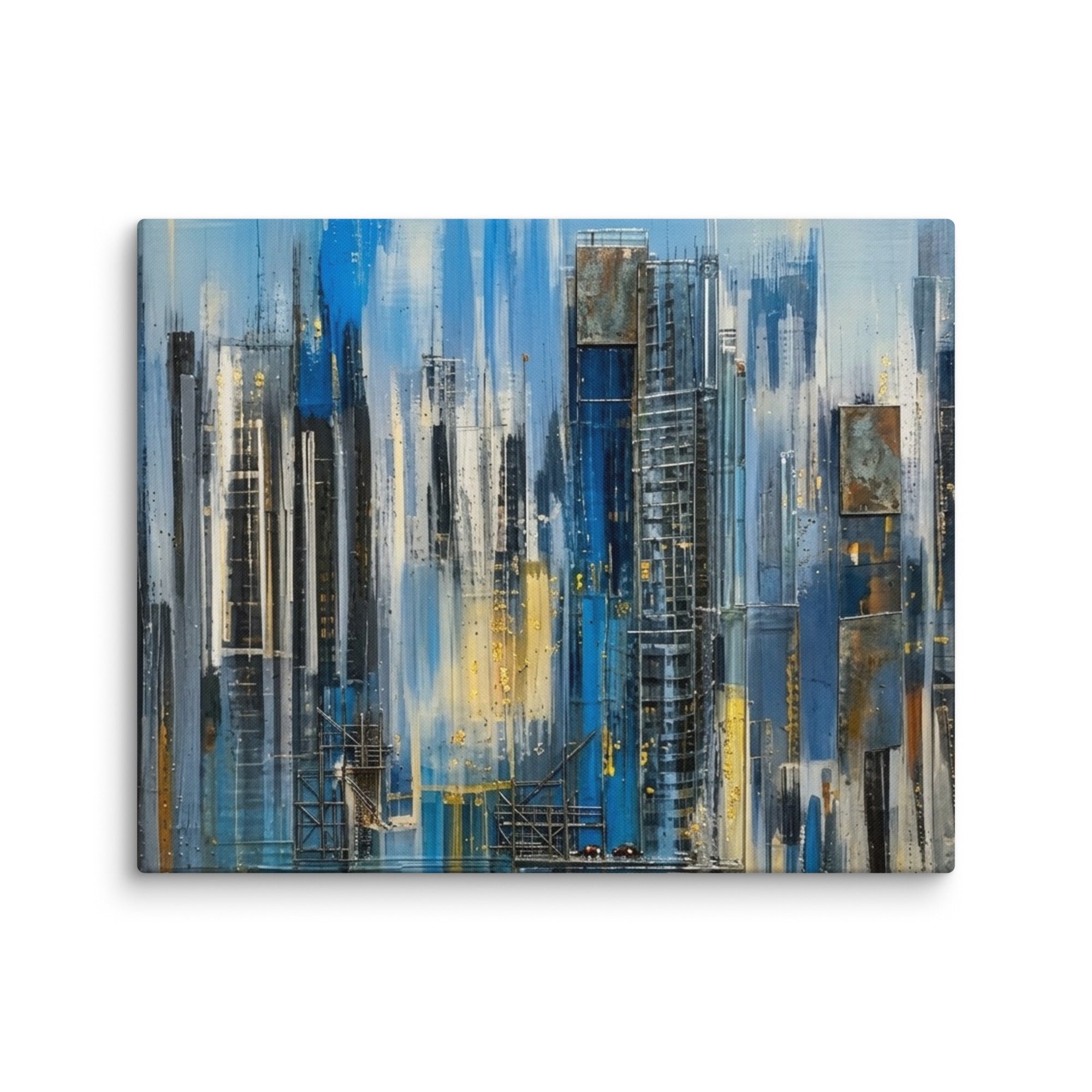 Facade canvas print shown in wall display view in 20 x 24 inch large size