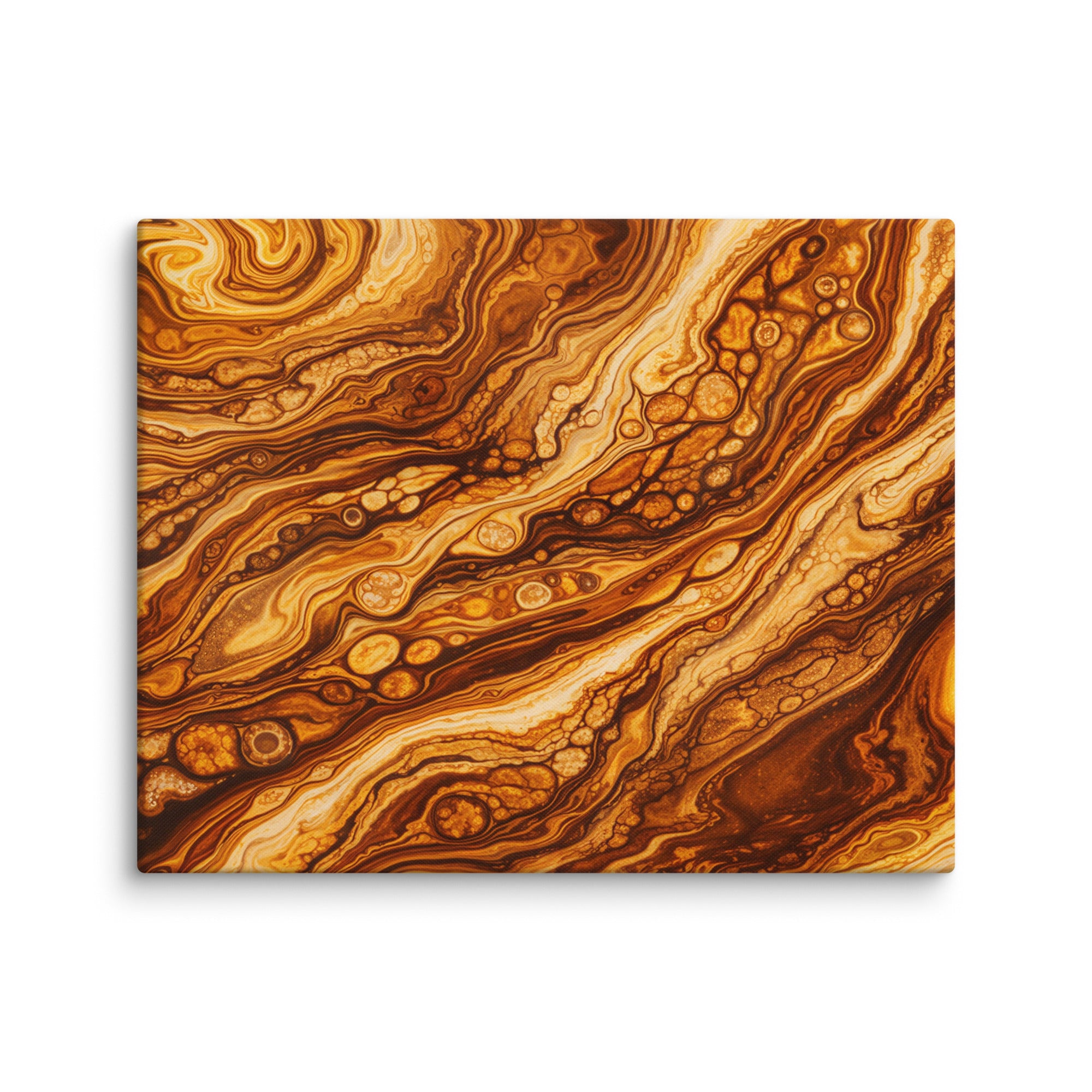 Molten Cells canvas print, wall display view in 20 x 28 inch large size