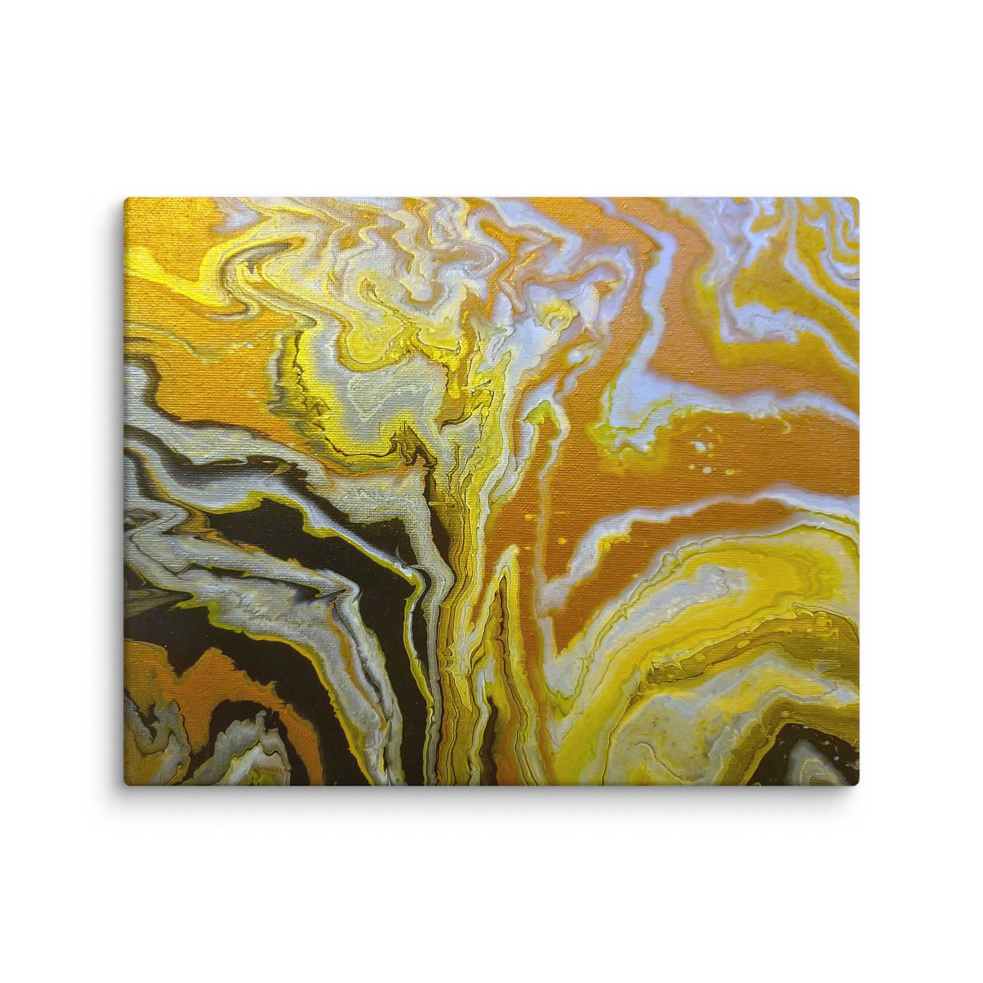 Golden Surge canvas print product view in 26 x 40 inch statement piece