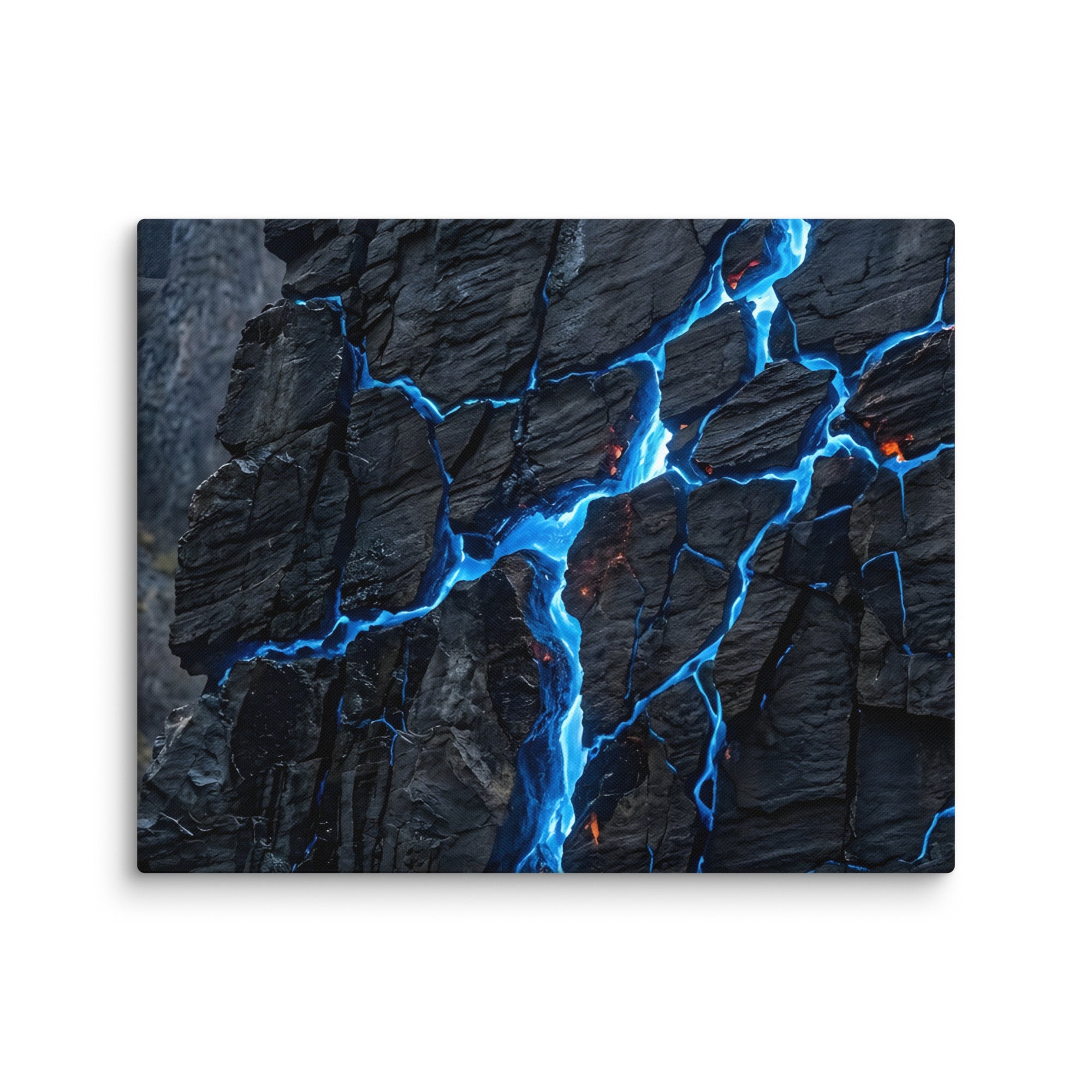 Xenolith canvas print shown in wall display view in 20 x 40 inch statement piece