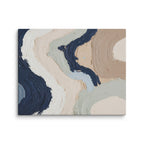 Marl canvas artwork with pale stone and soft clay tones with subtle visual texture, shown on white.