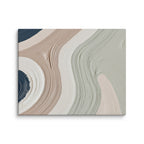 Talus canvas artwork with angular rock-like forms and deep charcoal contrasts, shown on white.