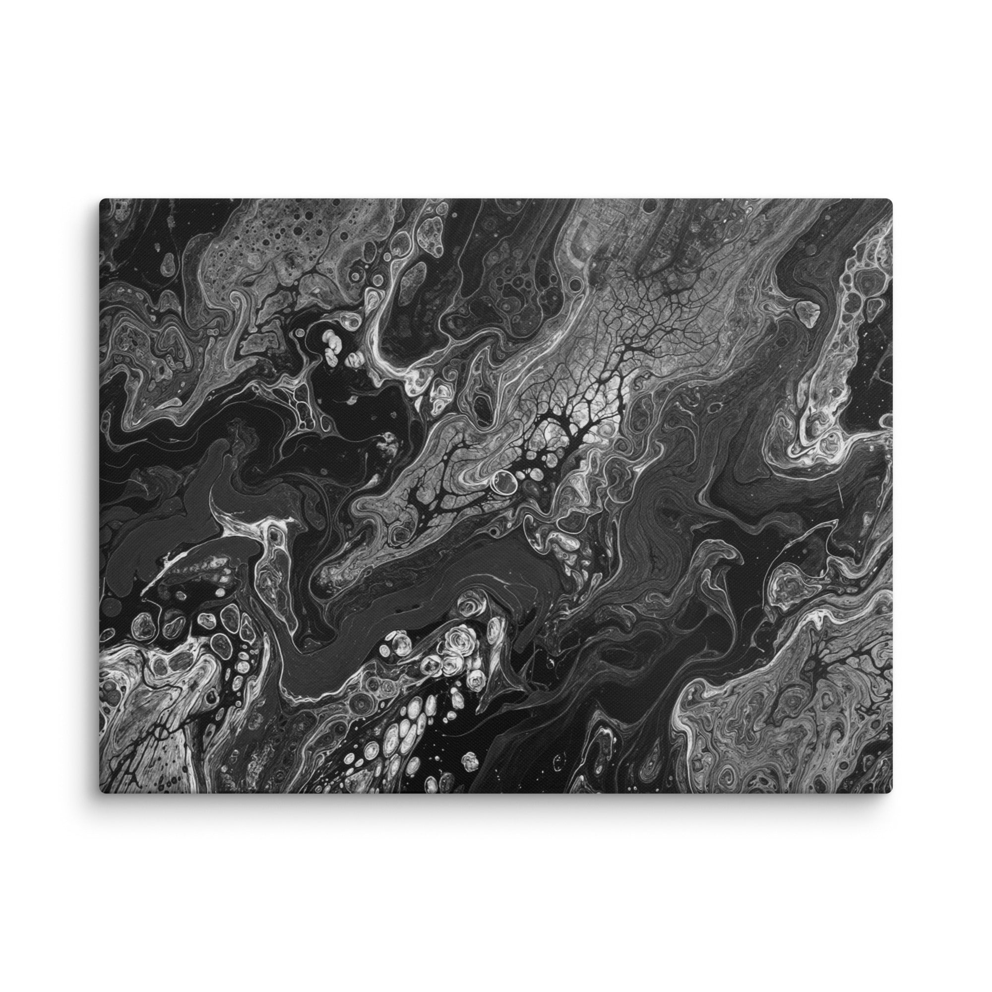 Dark Matter canvas print shown in wall display view in 18 x 24 inch large size