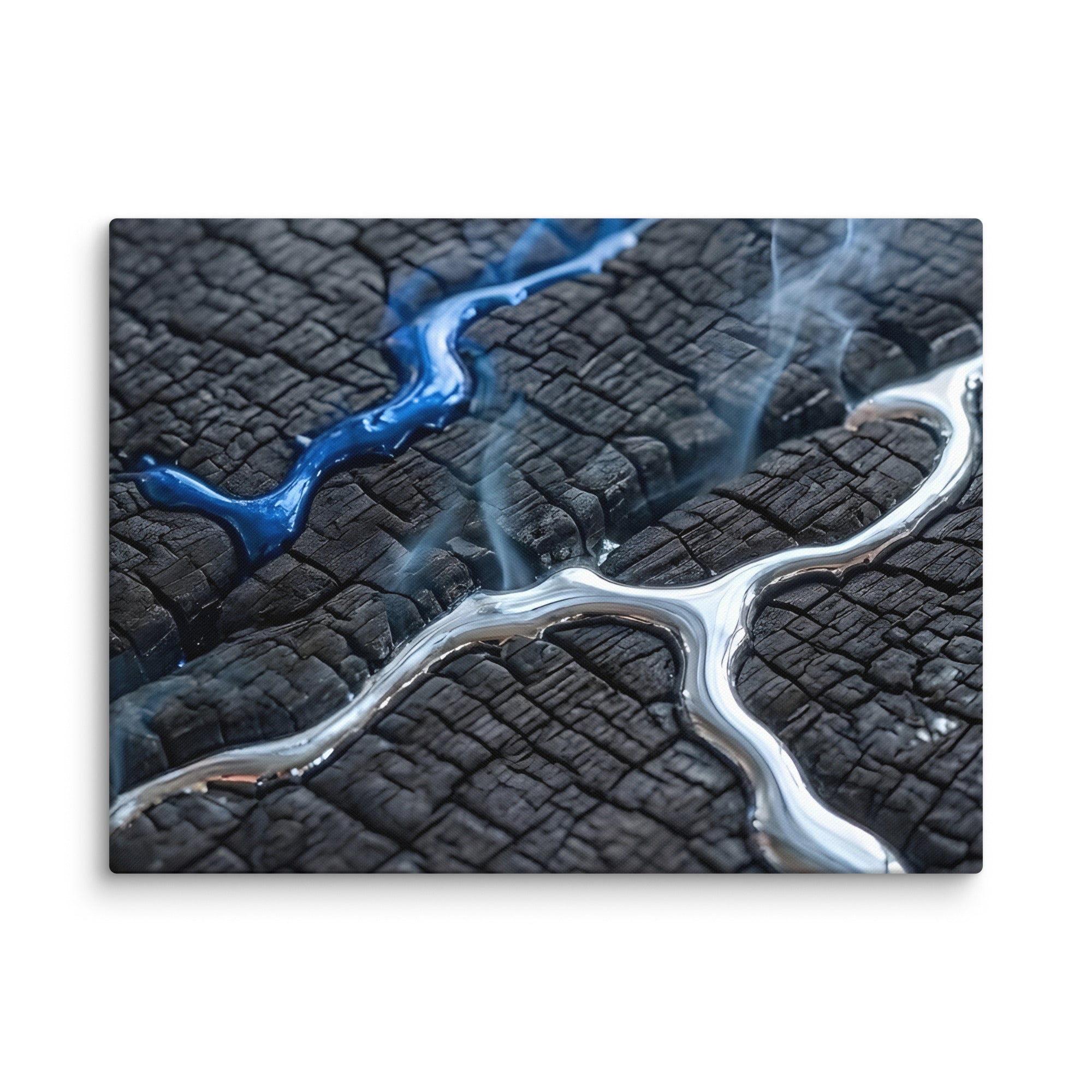Rhyolite canvas print shown in wall display view in 20 x 40 inch statement piece