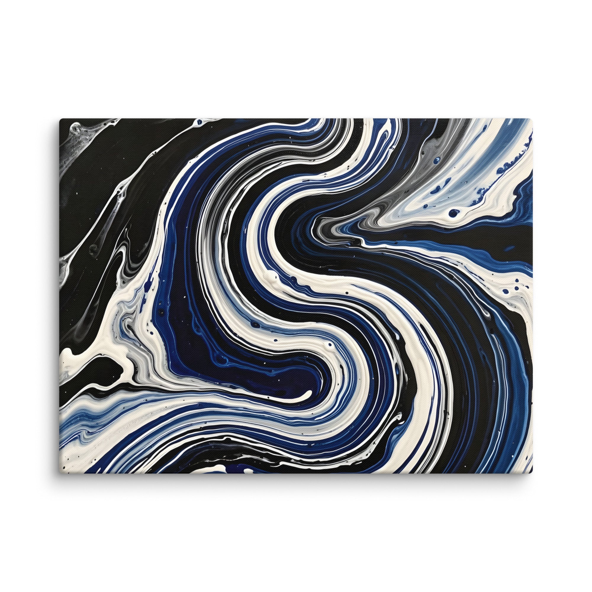 Midnight Surge canvas print shown in wall display view in 18 x 24 inch large size