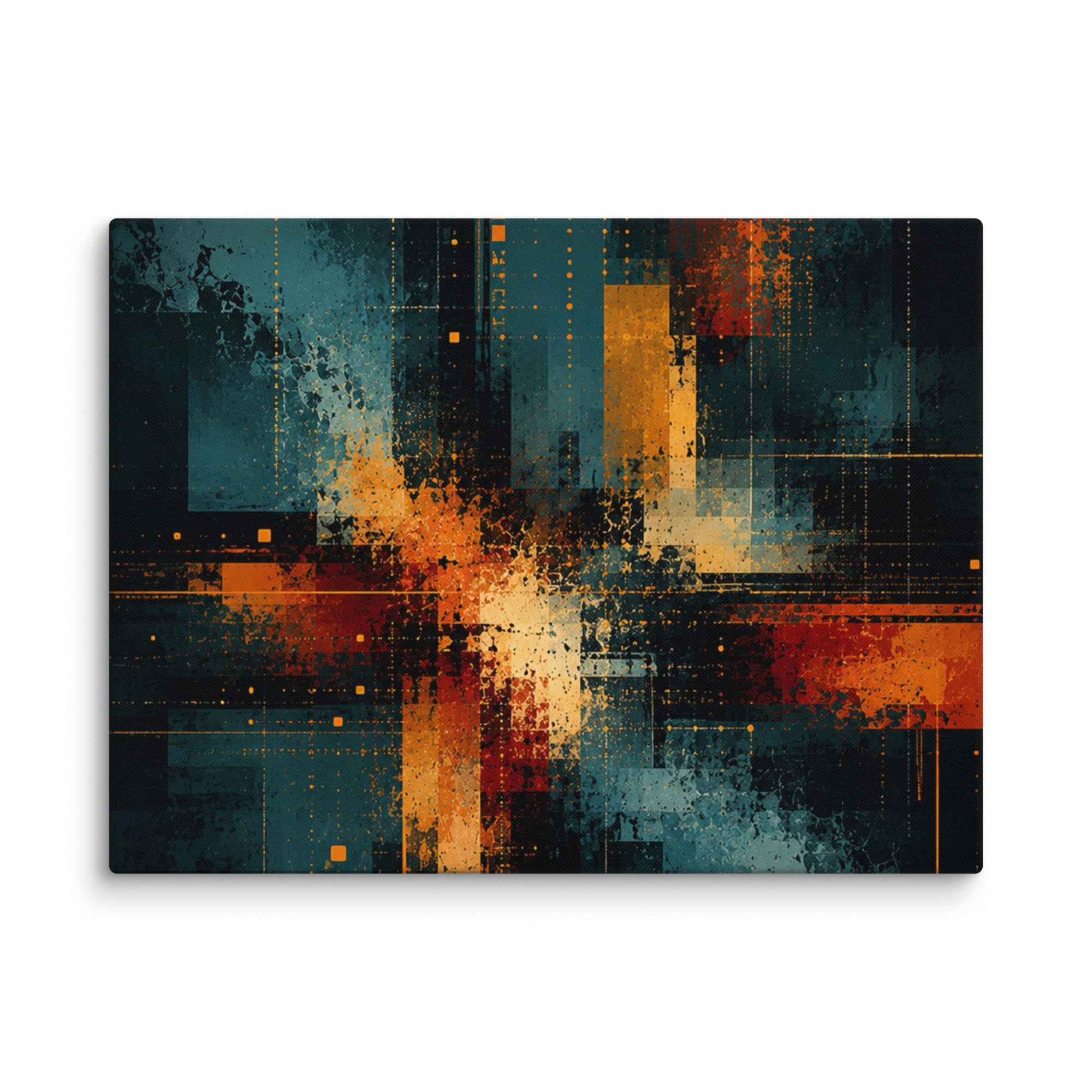 Axion canvas print shown in wall display view in 18 x 24 inch large size