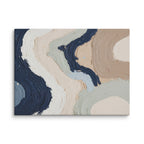 Marl canvas artwork with pale stone and soft clay tones with subtle visual texture, shown on white.
