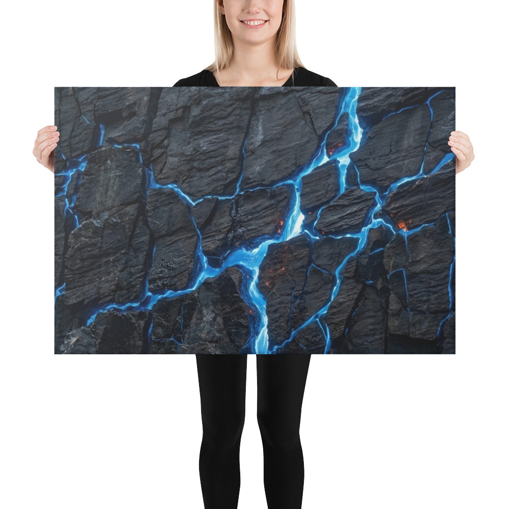 Effusions canvas print shown in product view in 16 x 20 inch universal size