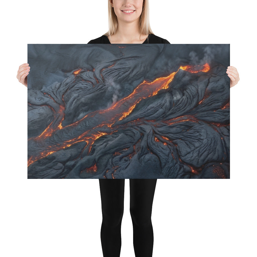Molten canvas print shown in product view in 16 x 24 inch universal size