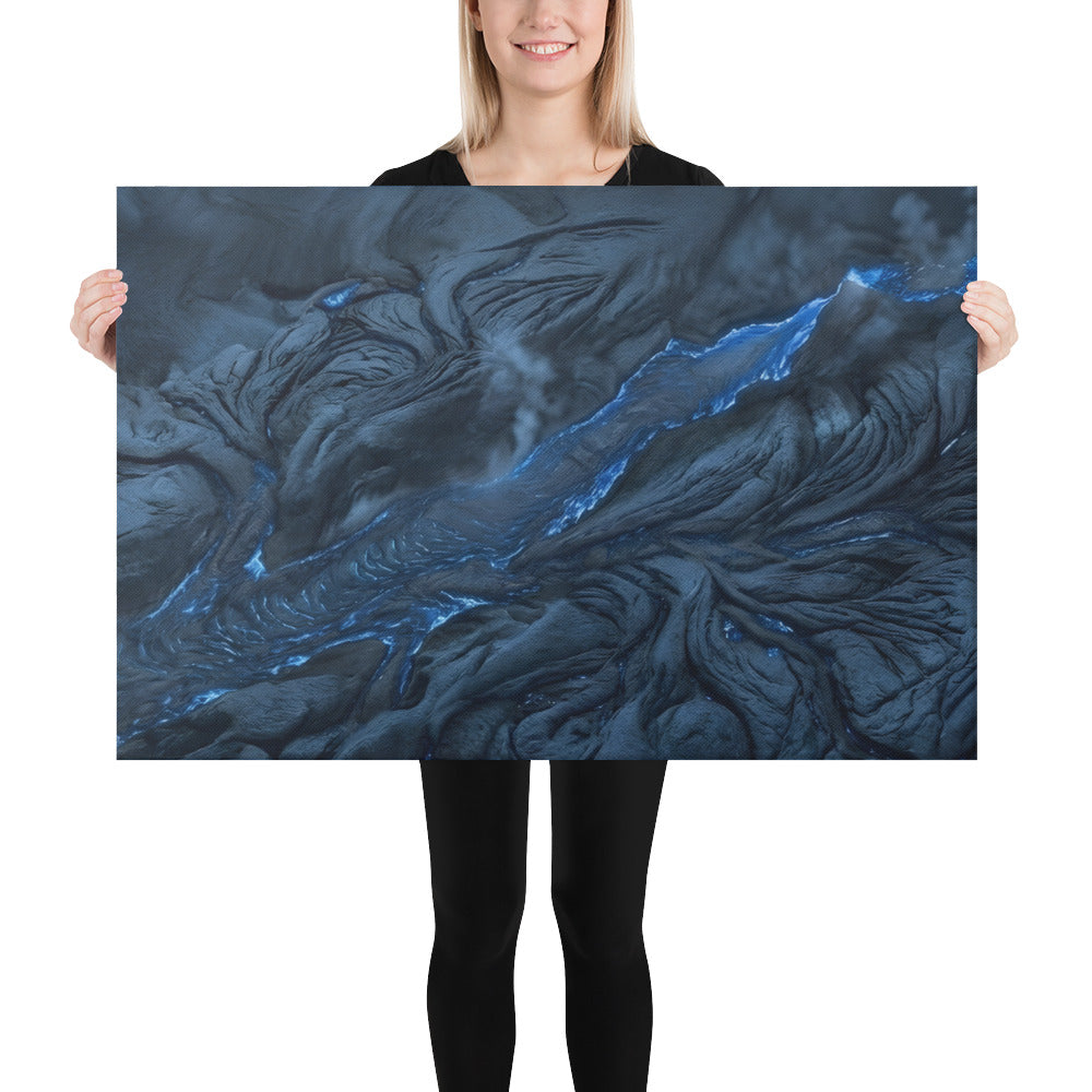 Vent canvas print shown in product view in 16 x 24 inch universal size