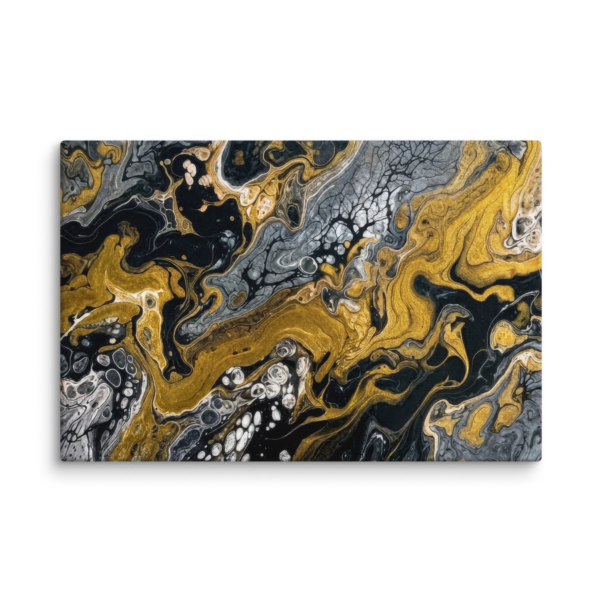 Aurum canvas print shown in wall display view