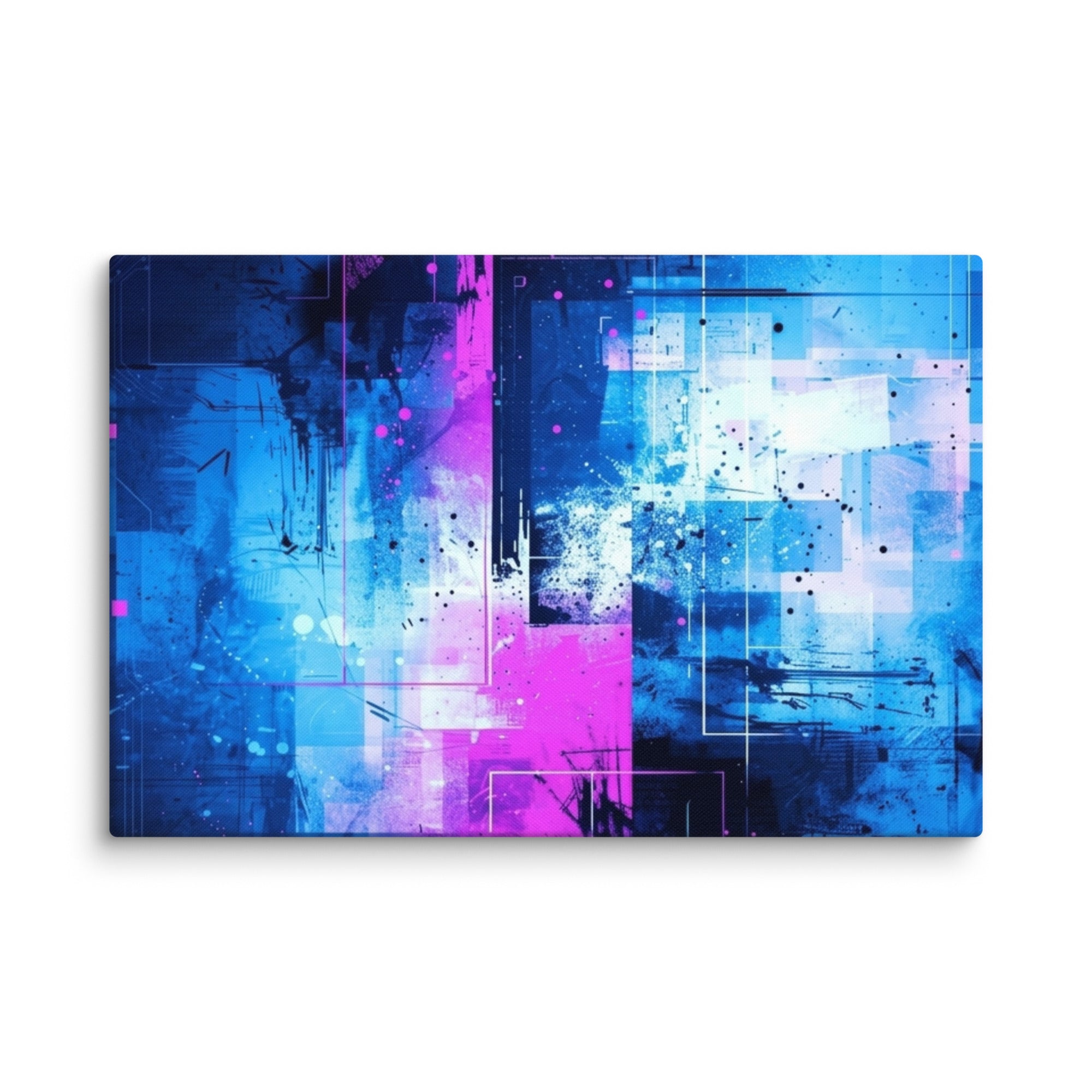 Canvas 'Neon wall art product view in 40 x 60 inch statement piece