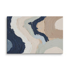 Marl canvas artwork with pale stone and soft clay tones with subtle visual texture, shown on white.