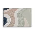 Talus canvas artwork with angular rock-like forms and deep charcoal contrasts, shown on white.