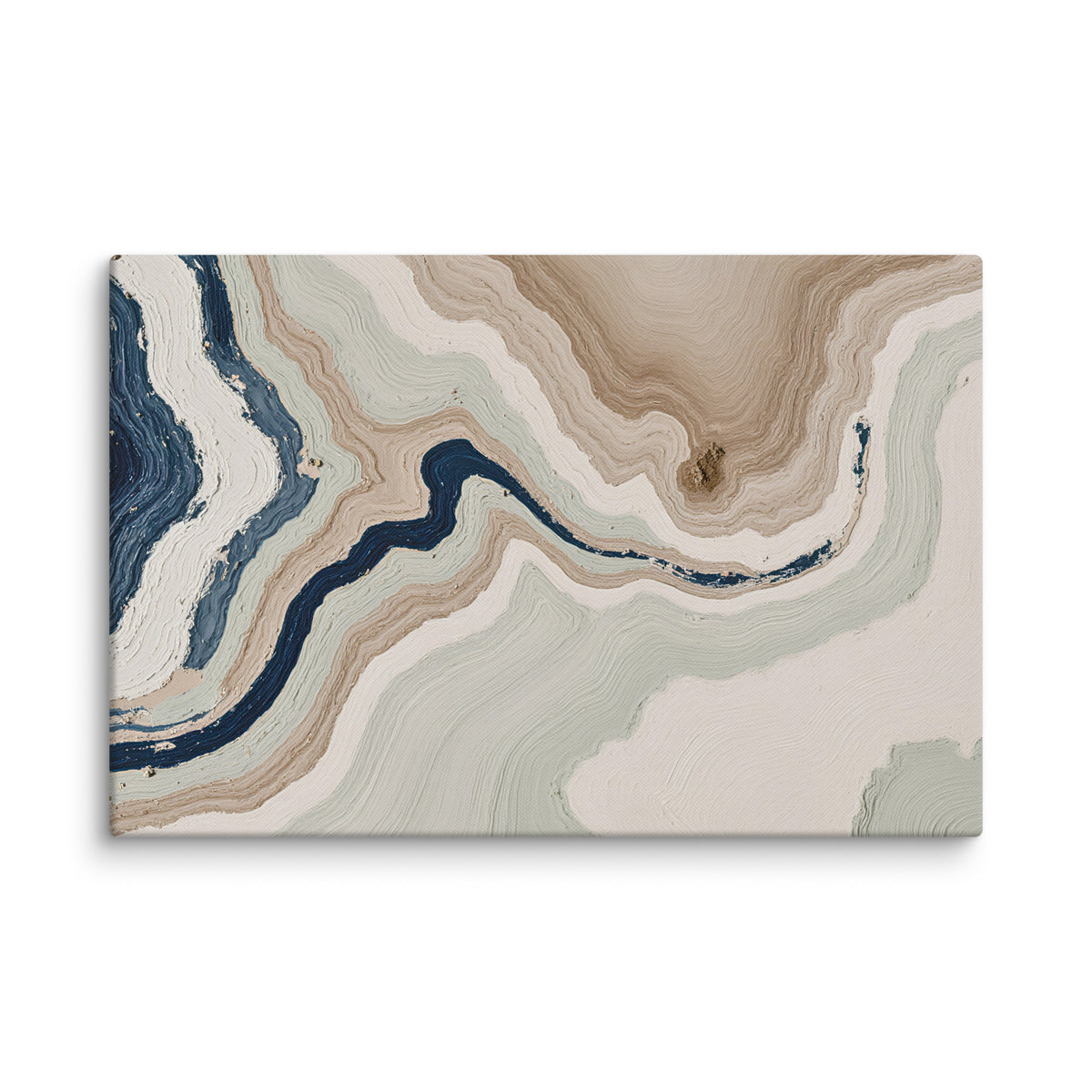 Terrace canvas artwork with stepped stone-like shelves and warm mineral gradients, shown on white.