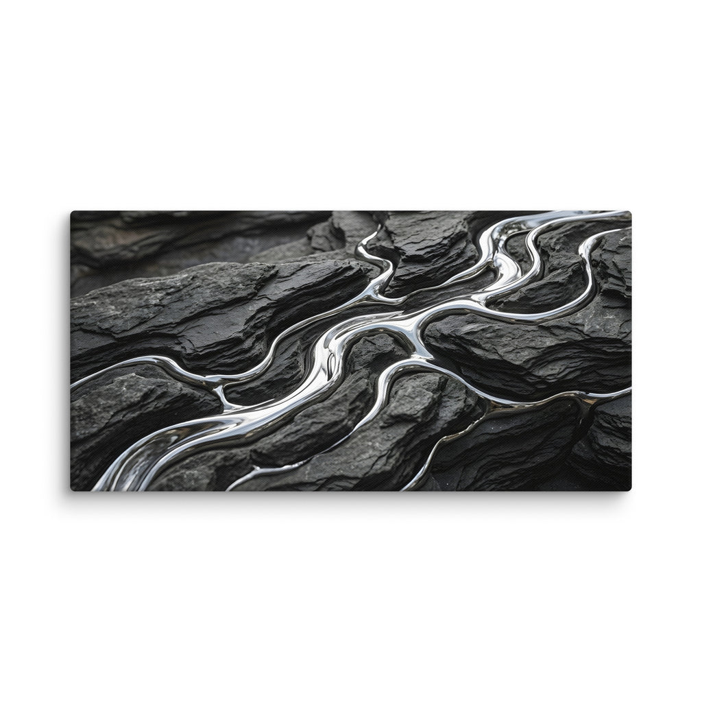 Basalt canvas print, wall display view in 20 x 28 inch large size