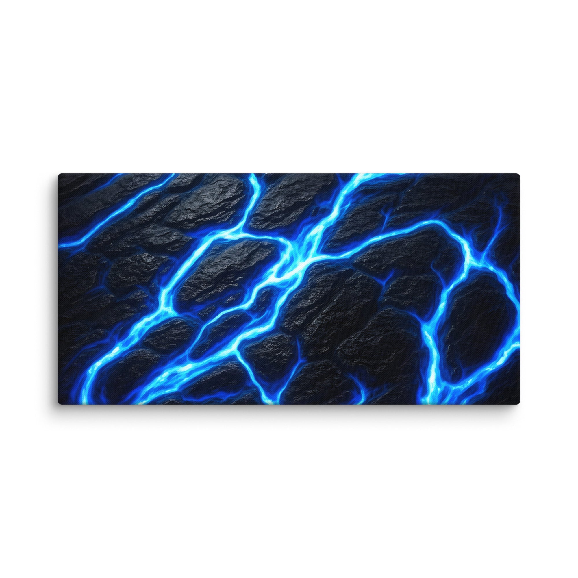 Fissure canvas print shown in wall display view in 28 x 40 inch statement piece