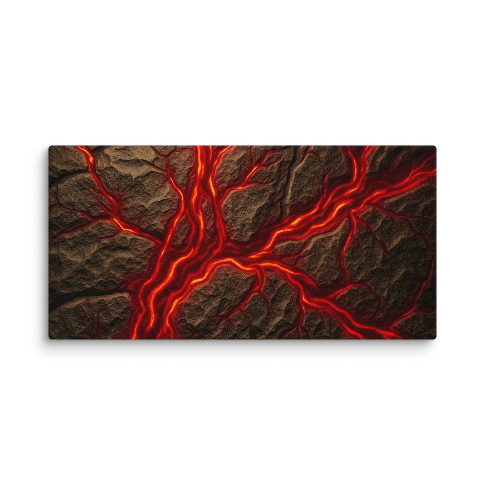 Magma wall art product image as a canvas print in 20 x 60 inch statement piece