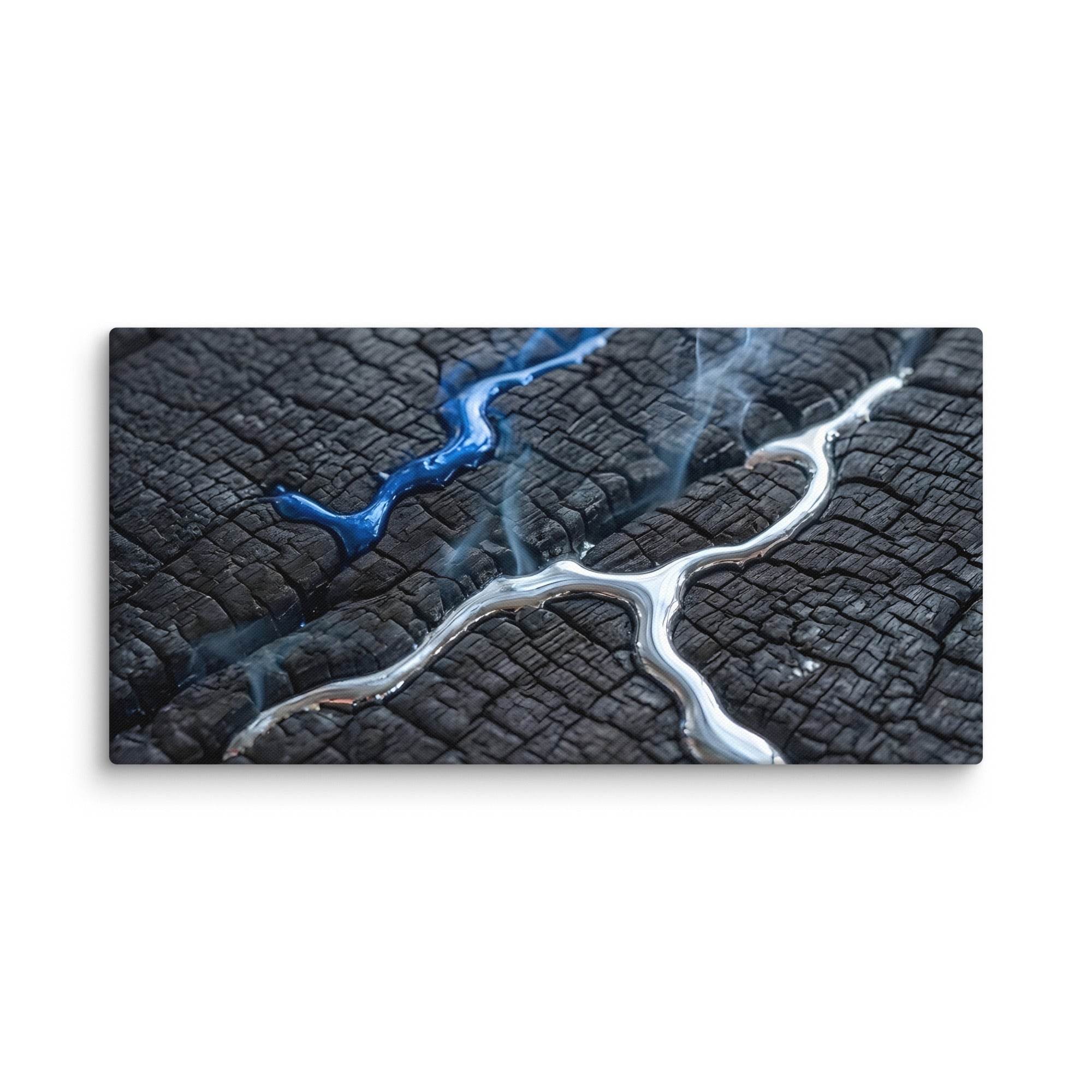 Rhyolite canvas print shown in wall display view in 10 x 20 inch universal size