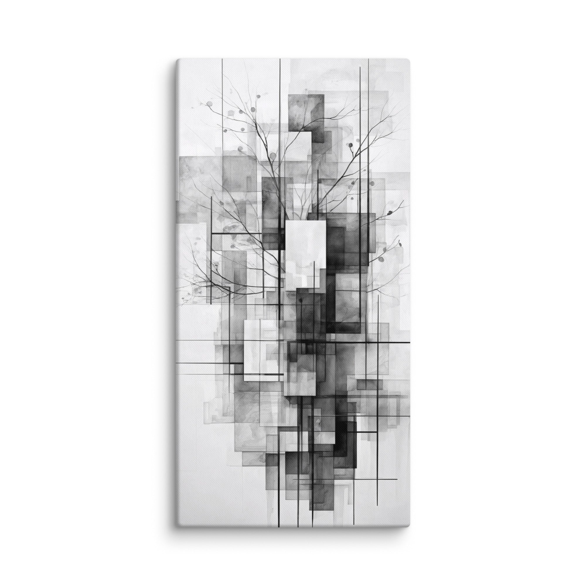 False canvas print with product details shown in 24 x 48 inch statement piece