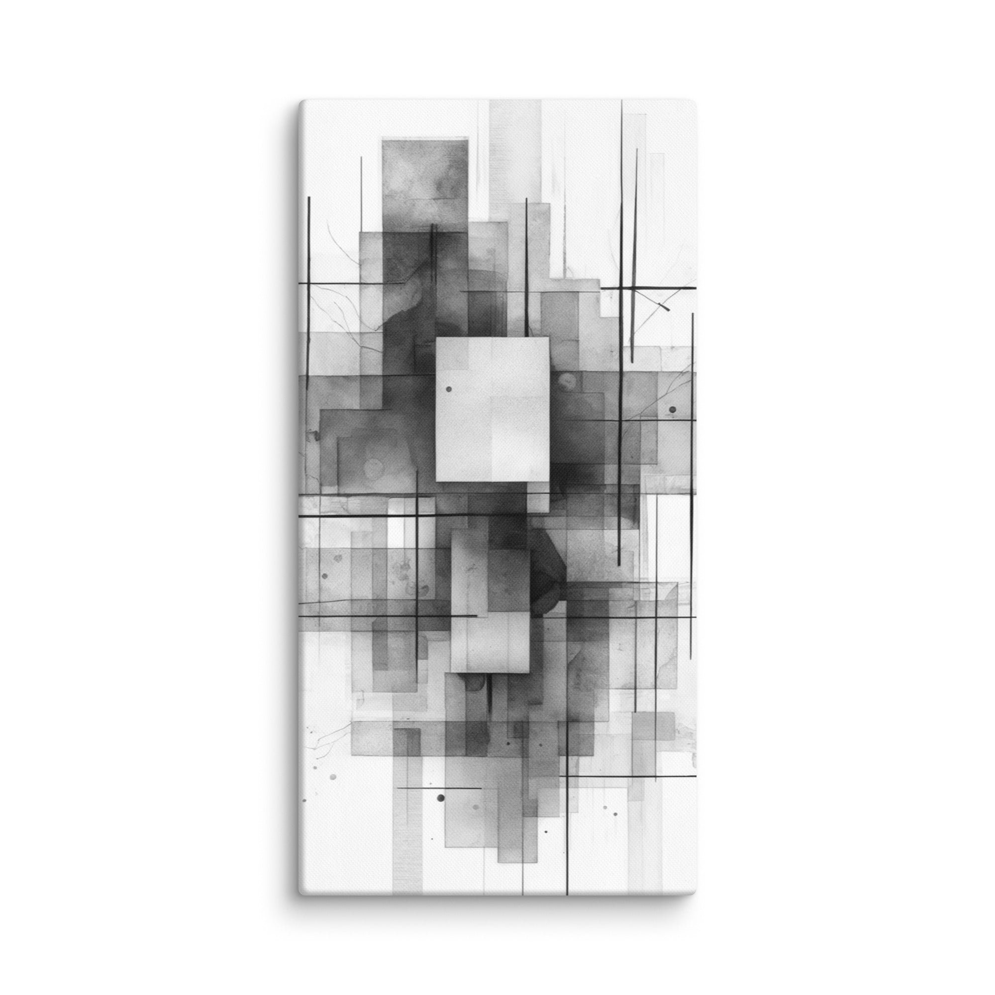 Late canvas print with product details shown in 24 x 48 inch statement piece