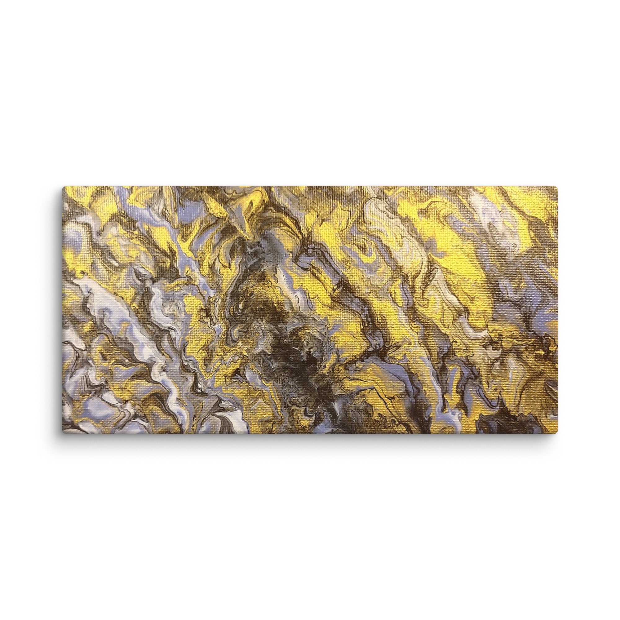 Gold Wave wall art product image as a canvas print in 18 x 26 inch large size