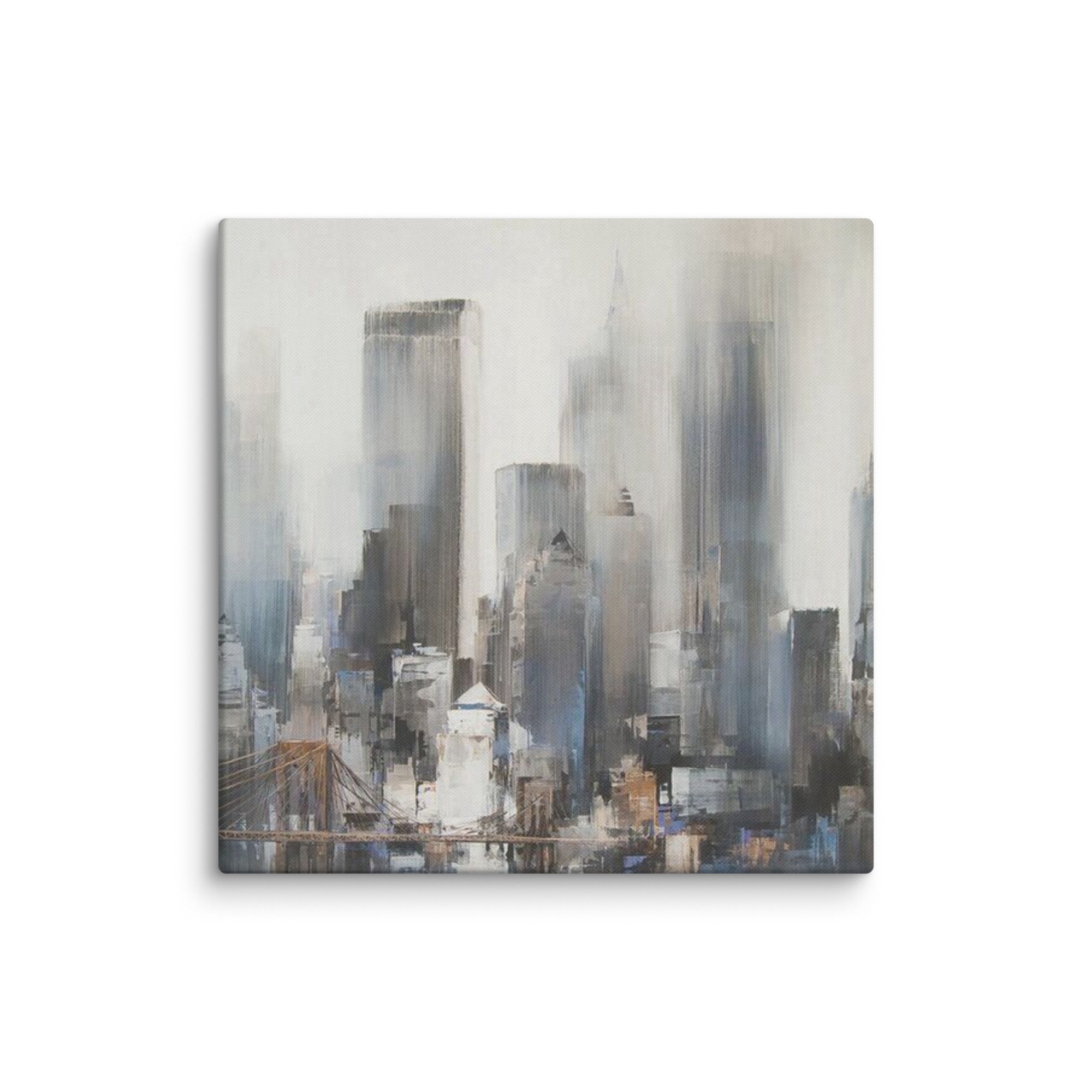 Vanguard canvas skyline shown in wall display view in 26 x 26 inch large size