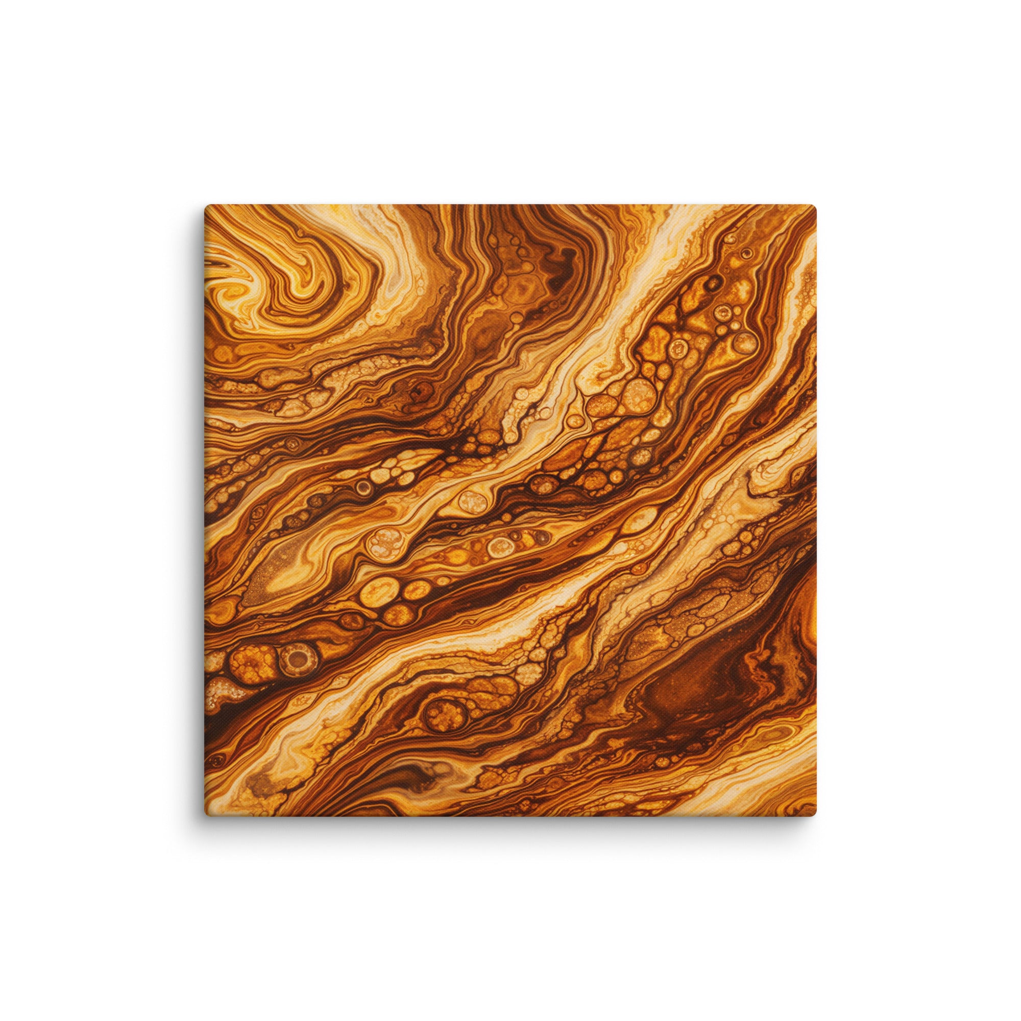Molten Cells wall art product image as a canvas print in 20 x 60 inch statement piece