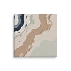 Spall canvas artwork with fractured stone-like layers and linear fissures, shown on white.