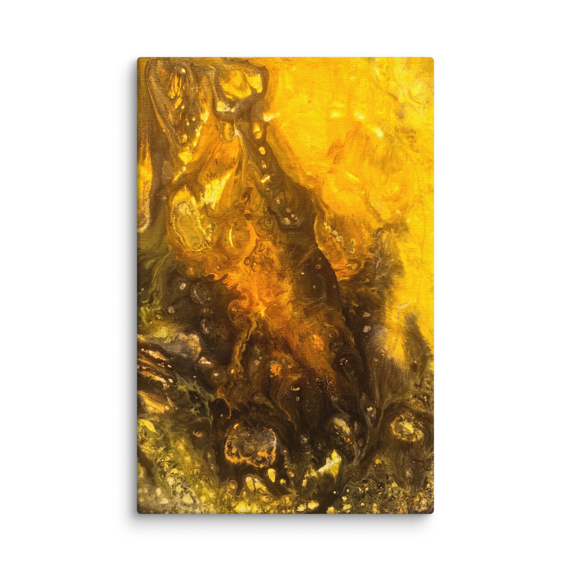 Flame canvas print front-facing product image in 24 x 24 inch large size