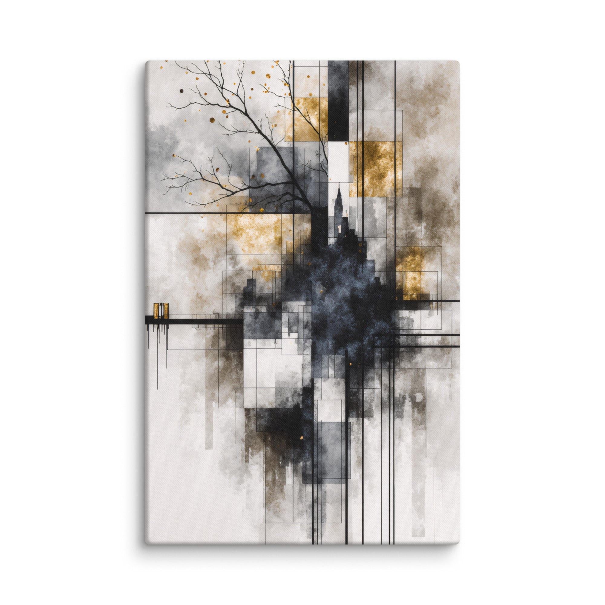 Brasier canvas print product mockup in 30 x 60 inch statement piece