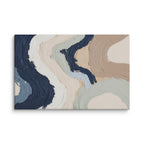 Marl canvas artwork with pale stone and soft clay tones with subtle visual texture, shown on white.