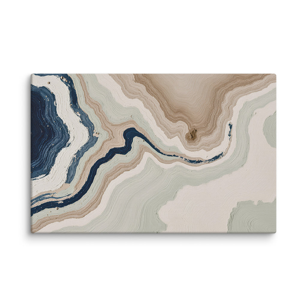 Terrace canvas artwork with stepped stone-like shelves and warm mineral gradients, shown on white.