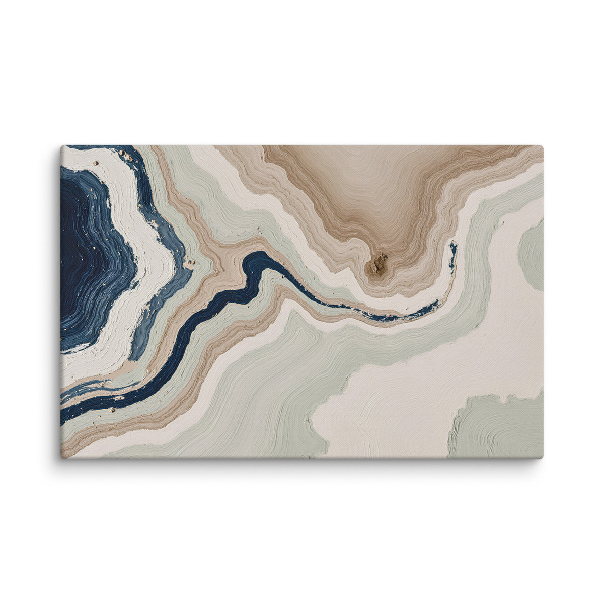 Terrace canvas artwork with stepped stone-like shelves and warm mineral gradients, shown on white.