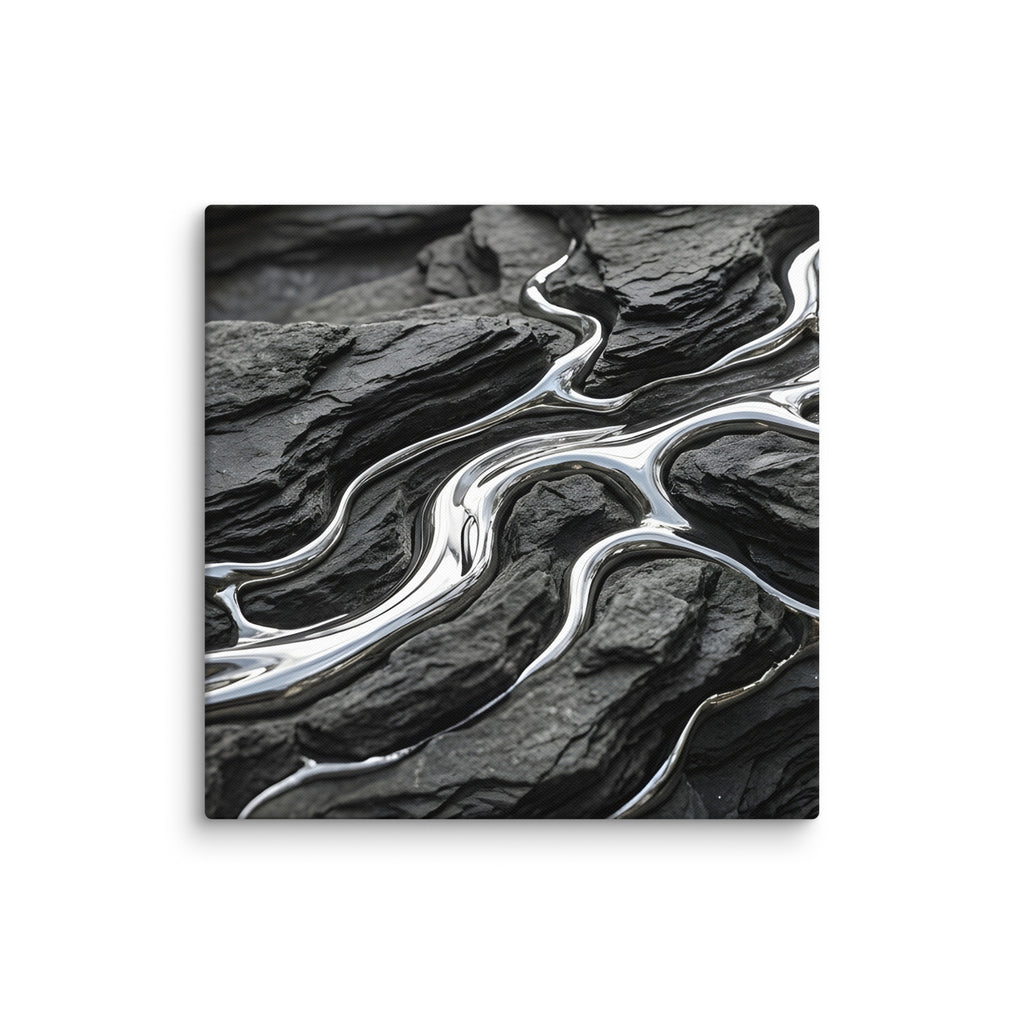 Basalt wall art product image as a canvas print in 20 x 60 inch statement piece