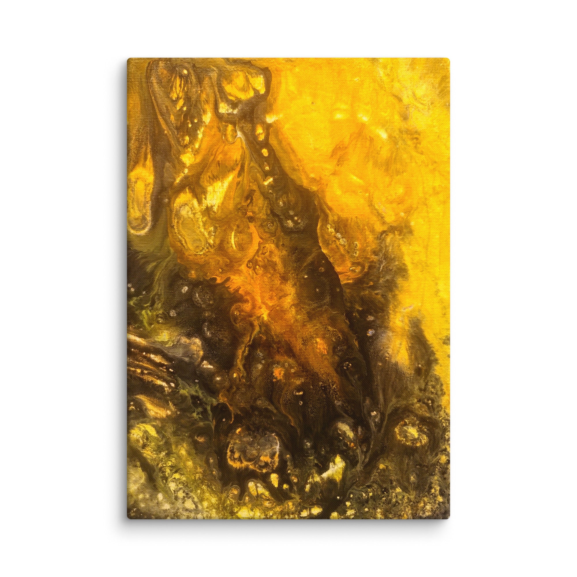 Flame canvas print product mockup in 24 x 32 inch large size