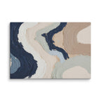 Marl canvas artwork with pale stone and soft clay tones with subtle visual texture, shown on white.