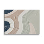 Talus canvas artwork with angular rock-like forms and deep charcoal contrasts, shown on white.