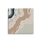 Spall canvas artwork with fractured stone-like layers and linear fissures, shown on white.