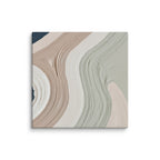 Talus canvas artwork with angular rock-like forms and deep charcoal contrasts, shown on white.