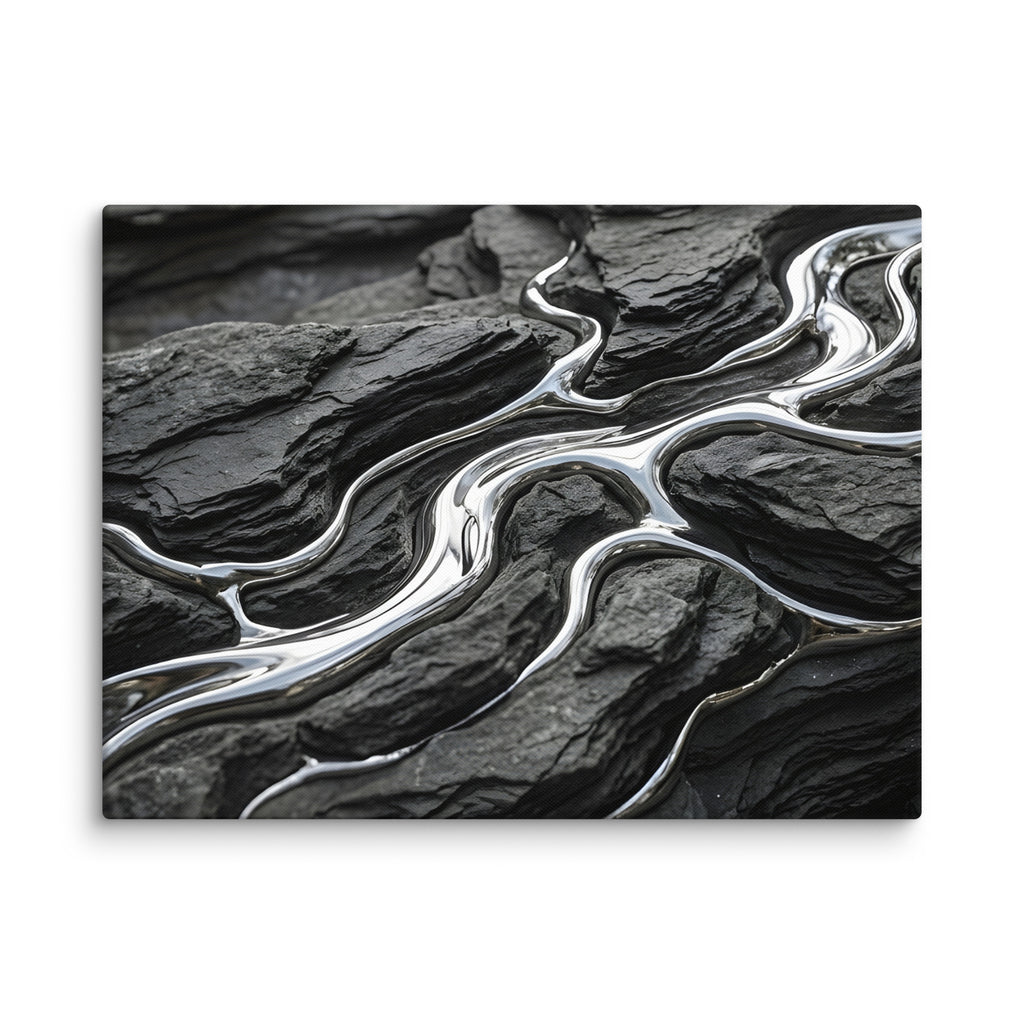 Basalt canvas print product mockup in 24 x 32 inch large size