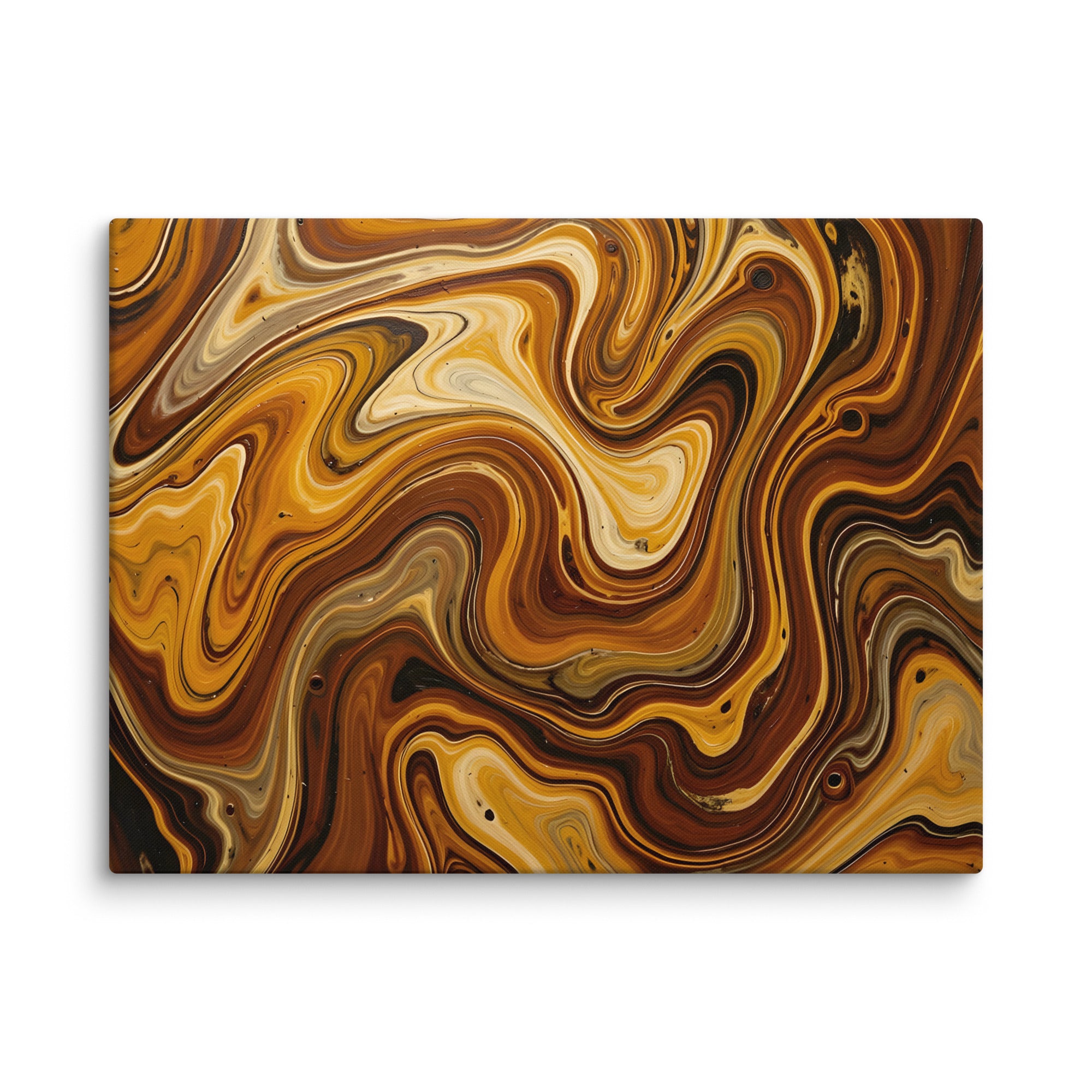 Molten Earth canvas print, wall display view in 24 x 24 inch large size
