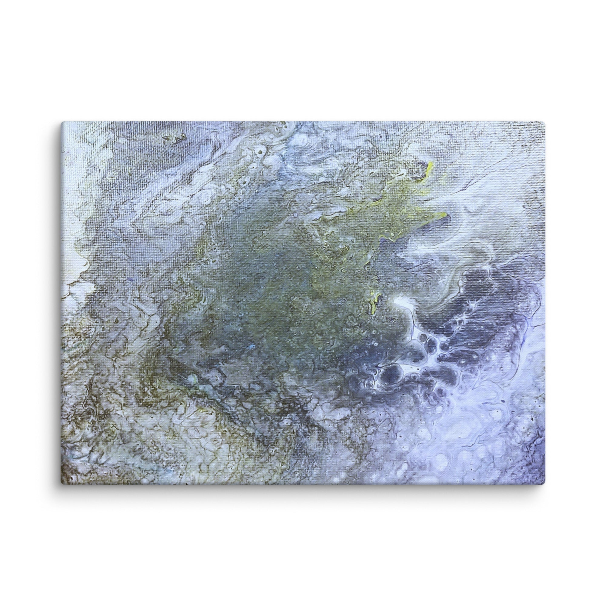 Shallows canvas studio series with product details shown in 20 x 60 inch statement piece