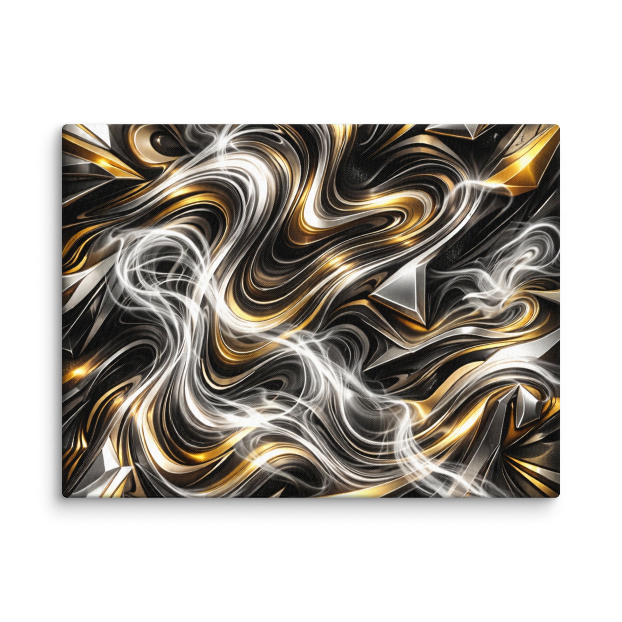 Ouro canvas print with product details shown in 20 x 60 inch statement piece
