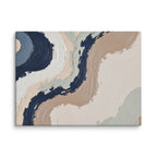 Loess canvas artwork with warm ochre, taupe and sandstone-like textures, shown on white.