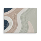 Talus canvas artwork with angular rock-like forms and deep charcoal contrasts, shown on white.