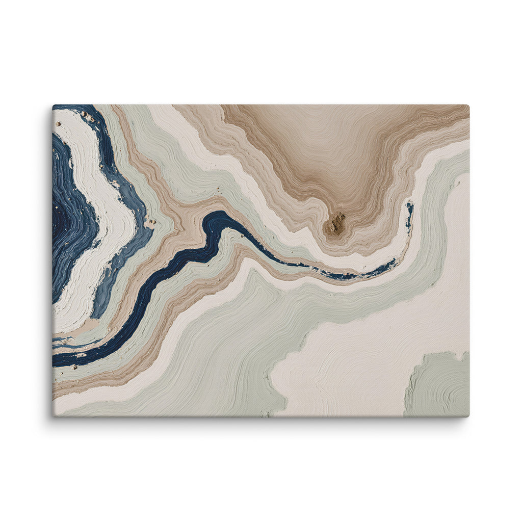 Terrace canvas artwork with stepped stone-like shelves and warm mineral gradients, shown on white.